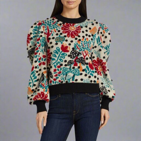 FARM Rio multi-color Mushroom Forest sweater, size S - Picture 4 of 4